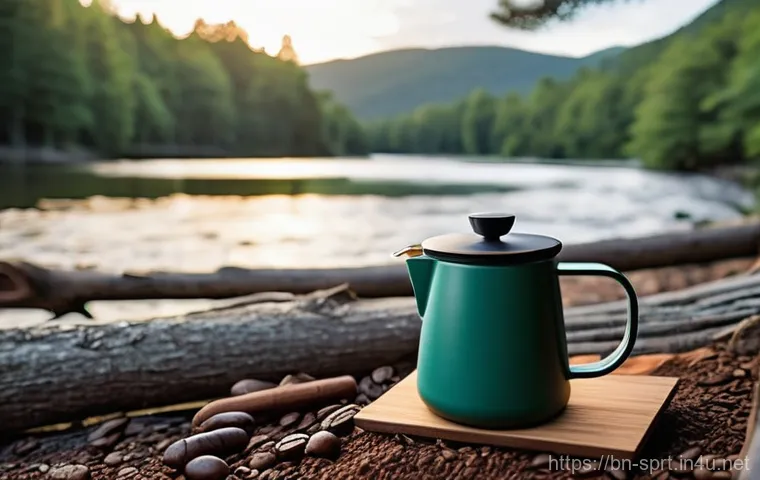 휴대용 커피메이커 캠핑용 - **Prompt 2: Road Trip Recharge with Auto Espresso**
    "A modern, comfortable camper van or RV is p...