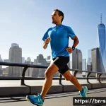 트레일러닝 신발과 러닝화 차이 - City Marathon Runner with Running Shoes**

A vibrant, dynamic shot of a male or female runner in the...