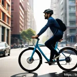 산악 바이크와 도심 자전거 차이 - A sleek, lightweight urban bicycle designed for narrow city streets with thin 28-inch tires and a sl...